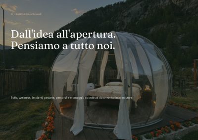 Apertura del capitolo dedicato al glamping chiavi in mano