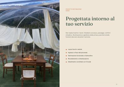 Una bolla progettata intorno al servizio del locale